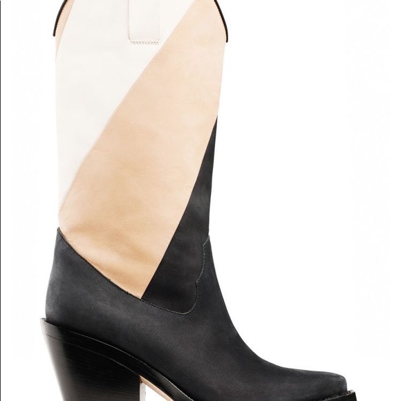 ACNE Studios Colorblock Cowboy Boots - Picture 1 of 8